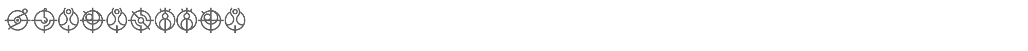 Sample characters Forerunner Font